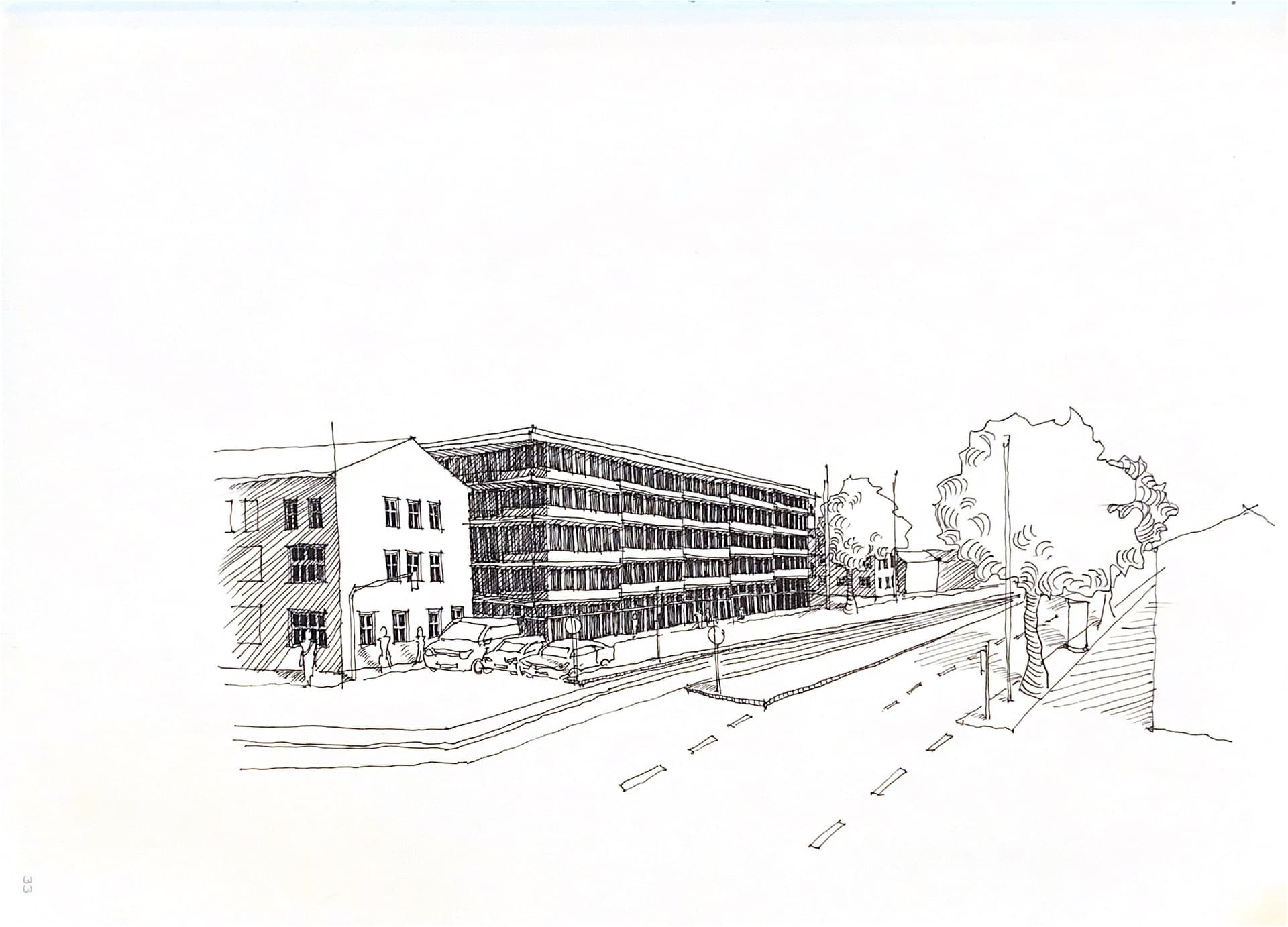 Skizze, Straßenansicht