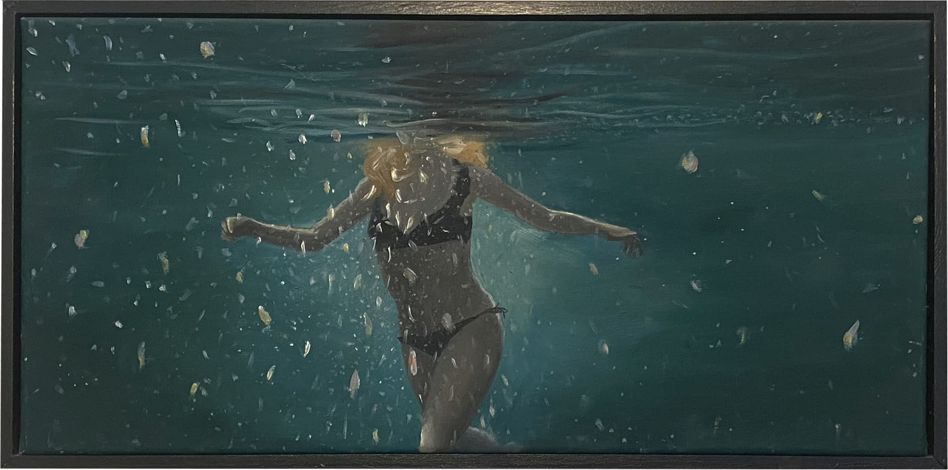 Unterwasser, 2018, Acryl auf Leinwand, 30cmx60cm